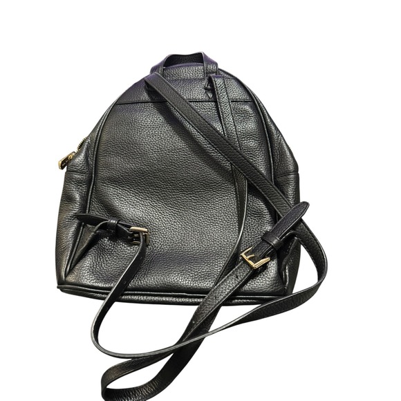 Michael Kors Black Pebbled Leather Small Backpack Purse‎ Gold Hardware main image 2